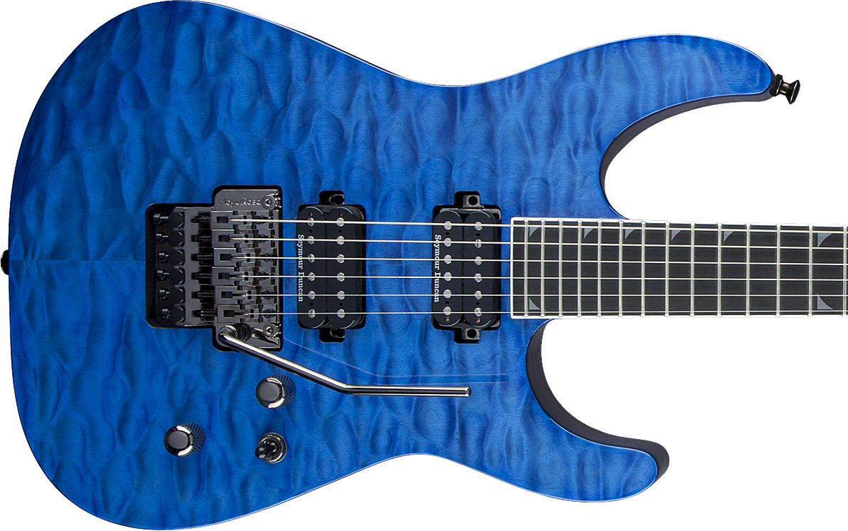 Jackson Soloist Pro Sl2q Mah Hh Seymour Duncan Fr Eb - Transparent Blue - Str shape electric guitar - Variation 2