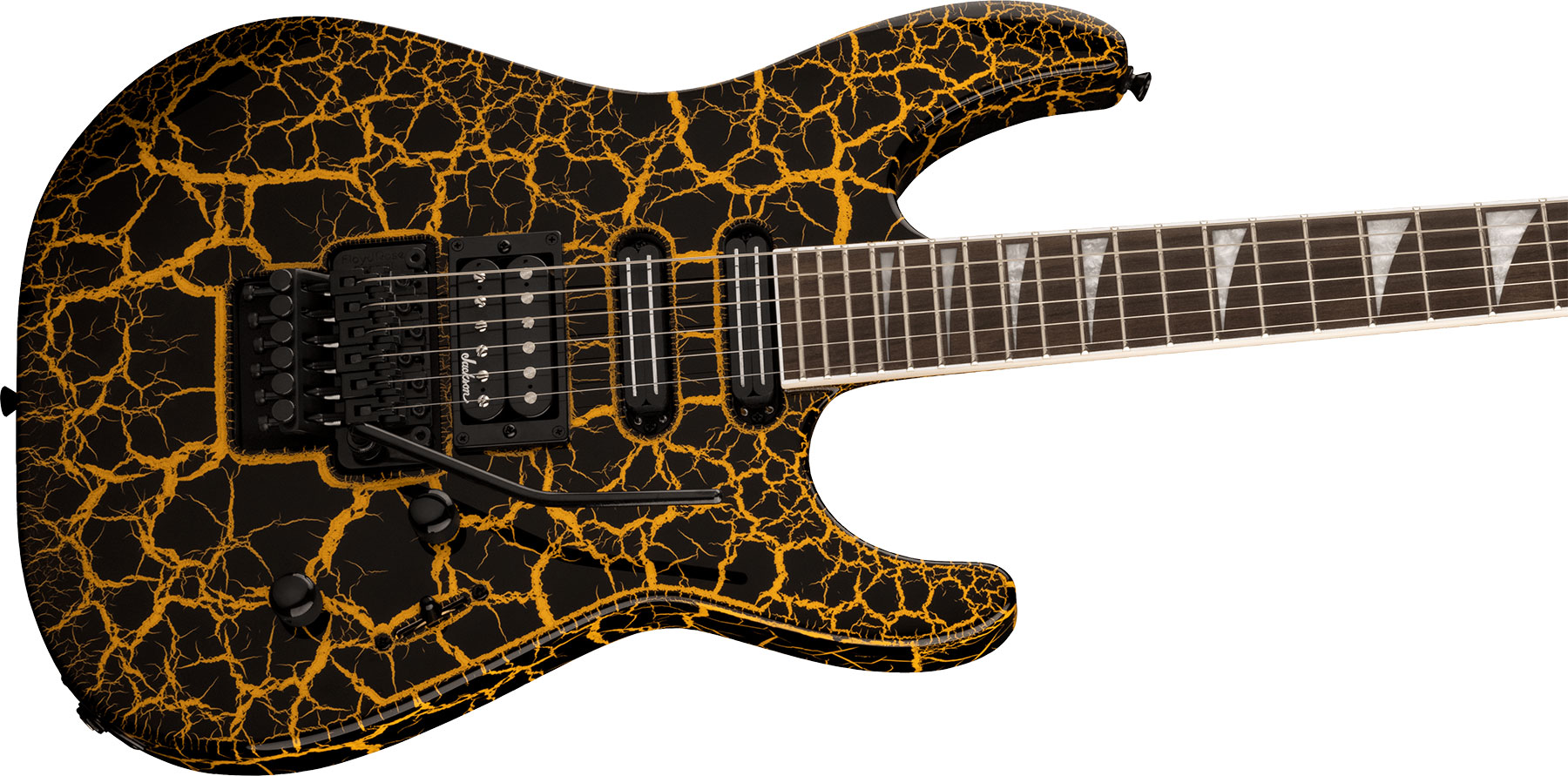 Jackson Soloist Sl3x Dx Hstst Fr Lau - Yellow Crackle - Str shape electric guitar - Variation 2