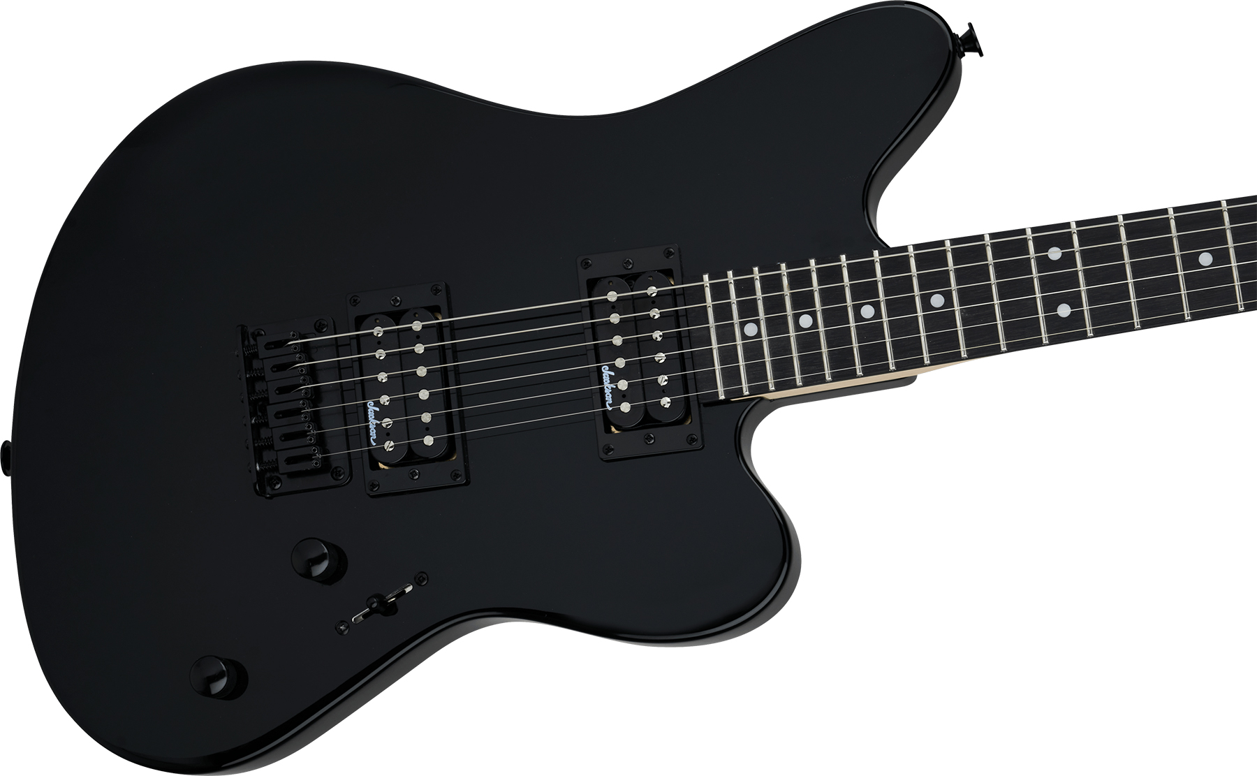 Jackson Surfcaster Js22 Ht 2h Ama - Gloss Black - Retro rock electric guitar - Variation 2