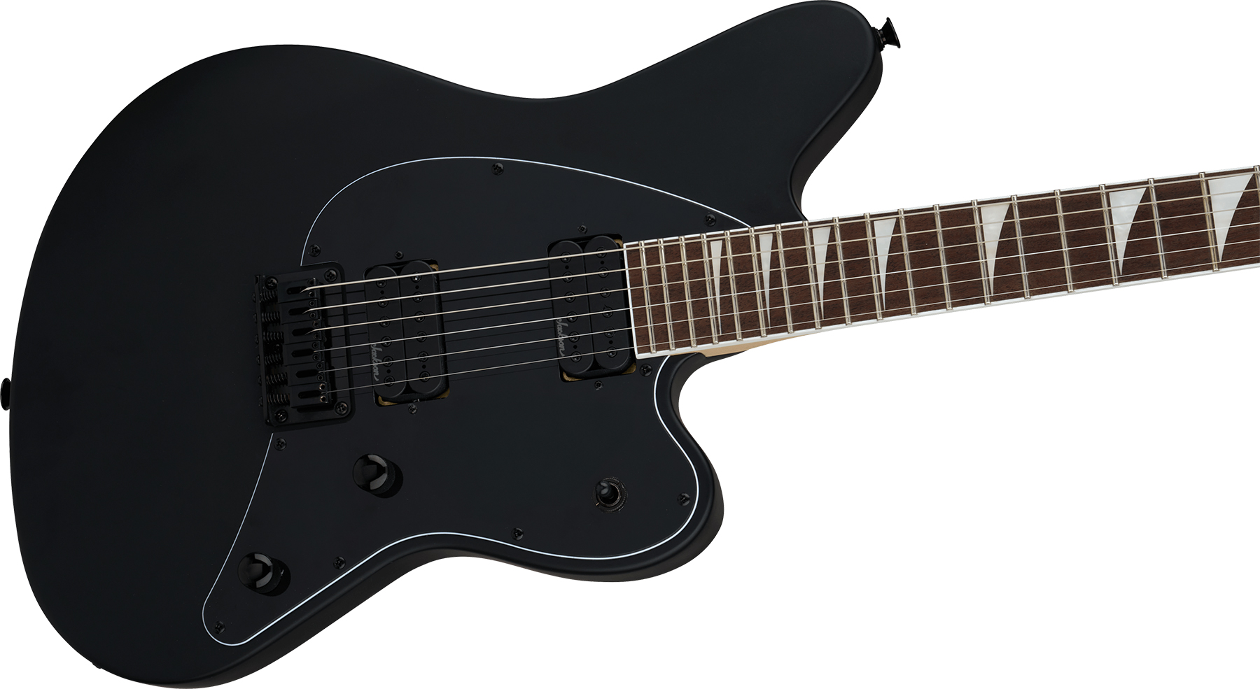 Jackson Surfcaster Sc Ht6 Ht 2h Lau - Satin Black - Retro rock electric guitar - Variation 2