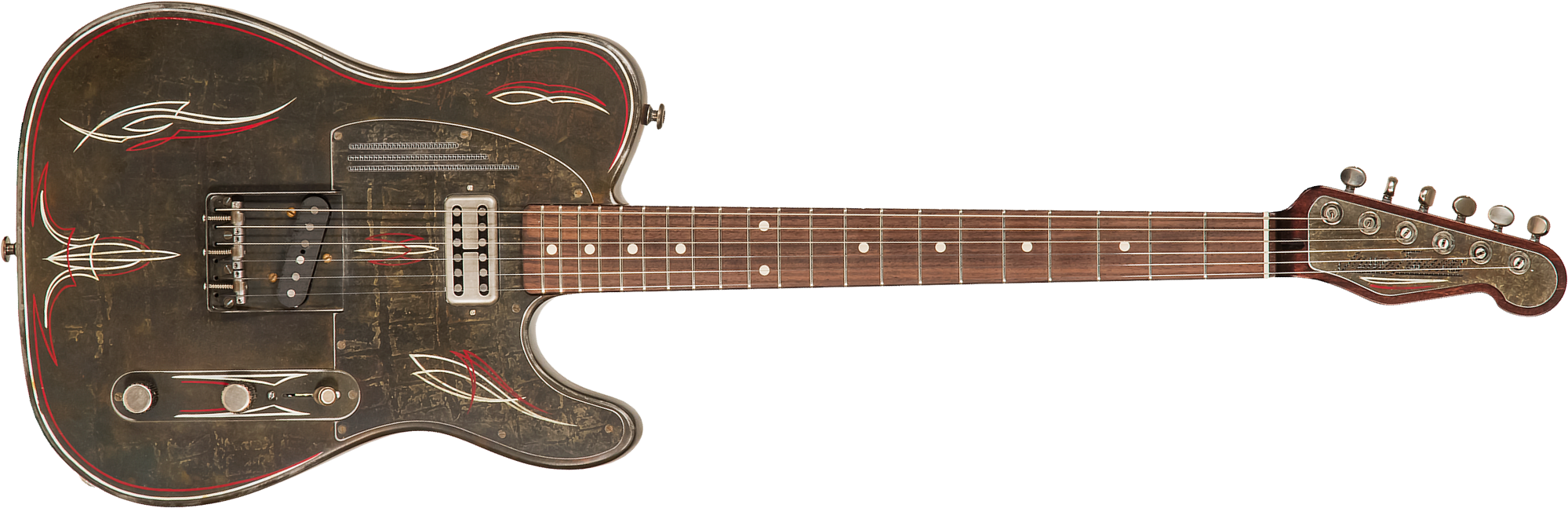 James Trussart Steelcaster Perf.back Sh Tv Jones Ht Rw #21167 - Rust O Matic Pinstriped - Tel shape electric guitar - Main picture