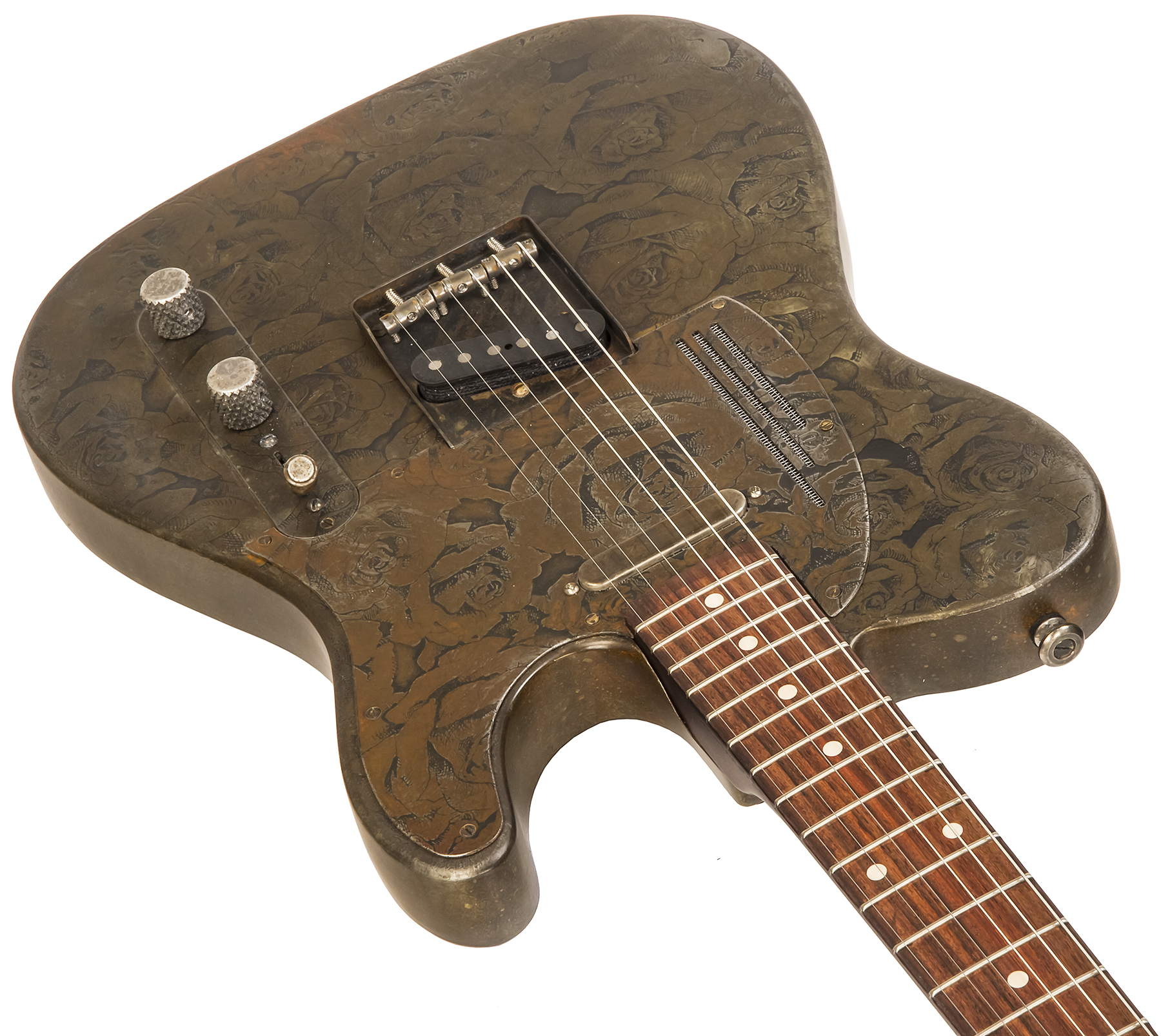 James Trussart Steelcaster Perf.back 2s Ht Rw #21000 - Rusty Roses - Semi-hollow electric guitar - Variation 1