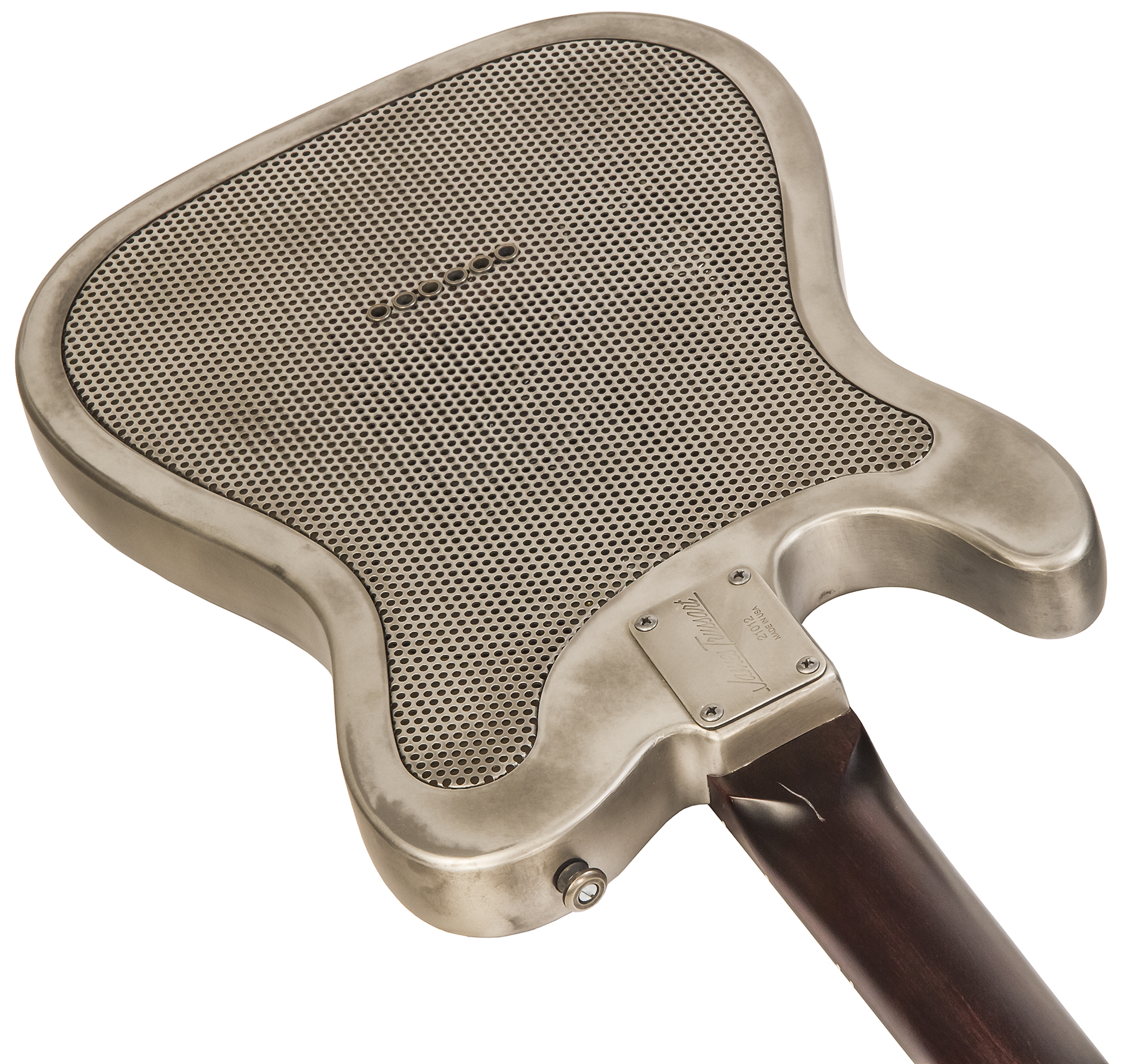 James Trussart Steelcaster Perf.back Sh Rw #21012 - Antique Silver Roses - Semi-hollow electric guitar - Variation 2