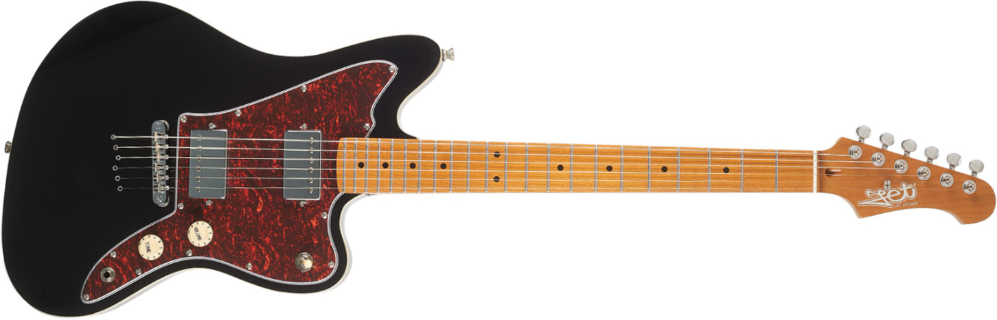 Jet Guitars Jj350 Bk 2h Ht Mn - Black - Retro rock electric guitar - Main picture