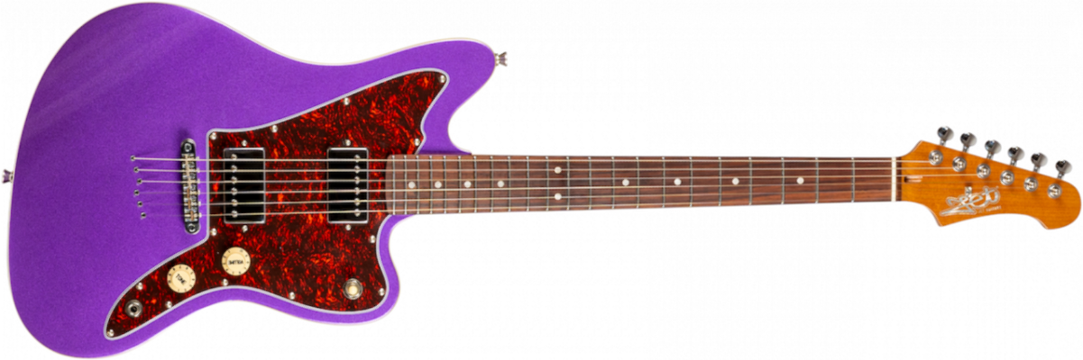 Jet Guitars Jj350 Bk 2h Ht Mn - Purple - Retro rock electric guitar - Main picture