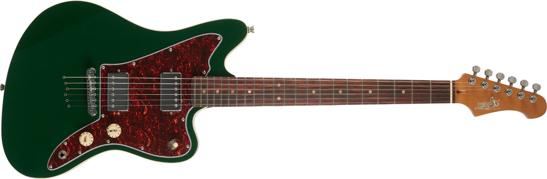 Jet Guitars Jj350 Gr 2h Ht Rw - Green - Retro rock electric guitar - Main picture