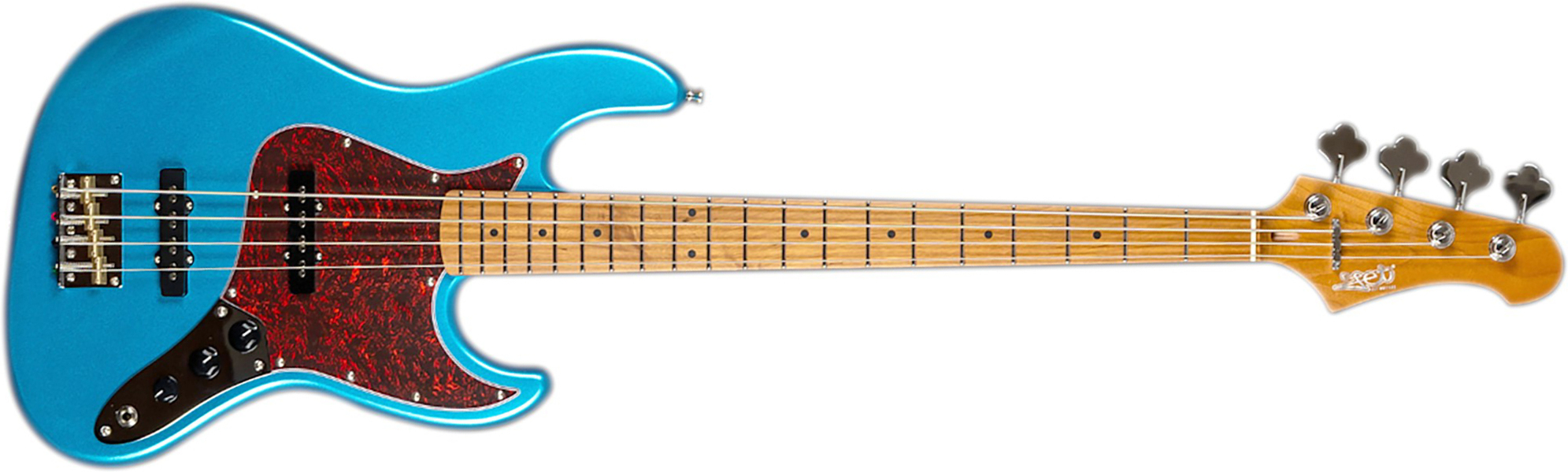 Jet Guitars Jjb300 Lpb Mn - Lake Placid Blue - Solid body electric bass - Main picture