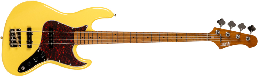 Jet Guitars Jjb300 Vyw Rw - Vintage Yellow - Solid body electric bass - Main picture