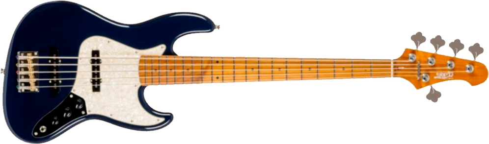 Jet Guitars Jjb305 Dbl 5c Mn - Deep Blue - Solid body electric bass - Main picture