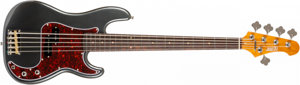 Jet Guitars Jpb305 Crc 5-cordes Rw - Charcoal - Solid body electric bass - Main picture