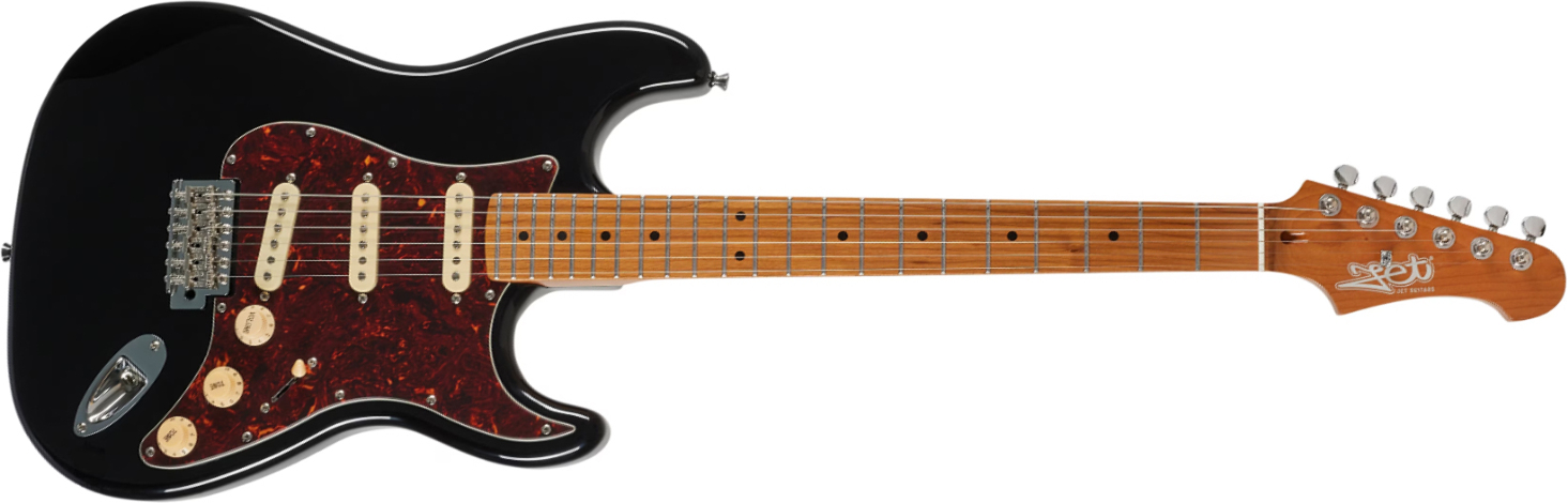 Jet Guitars Js300 Bl 3s Trem Mn - Black - Str shape electric guitar - Main picture