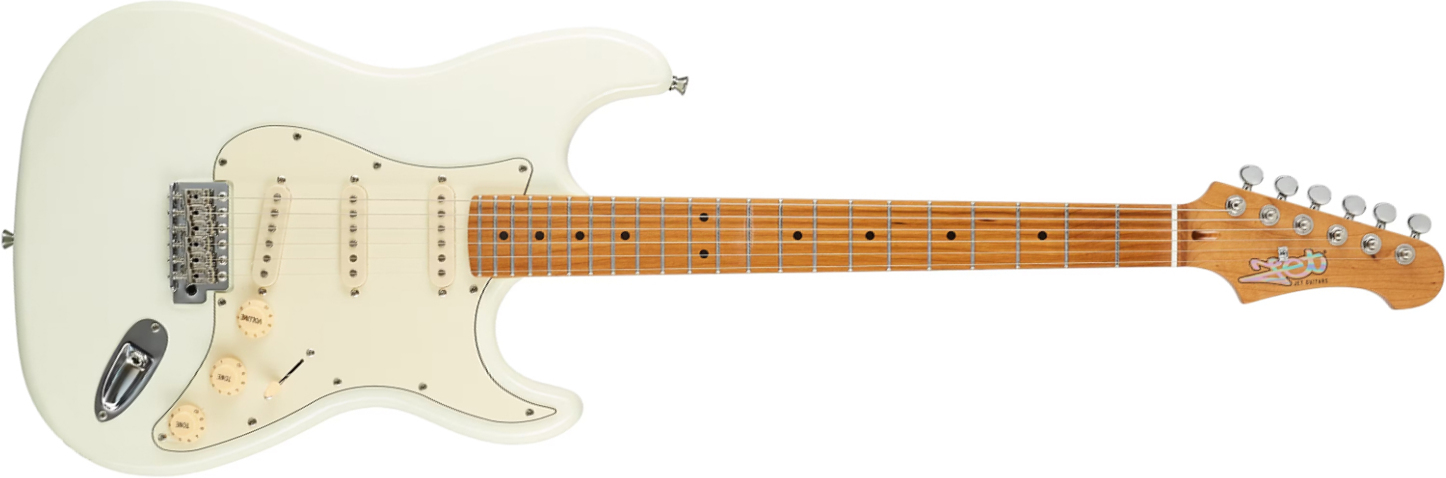Jet Guitars Js300 Ow 3s Trem Mn - Olympic White - Str shape electric guitar - Main picture