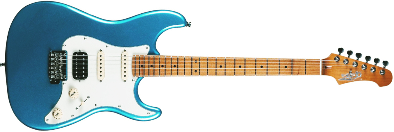 Jet Guitars Js400 Lpb Hss Trem Mn - Lake Placid Blue - Str shape electric guitar - Main picture