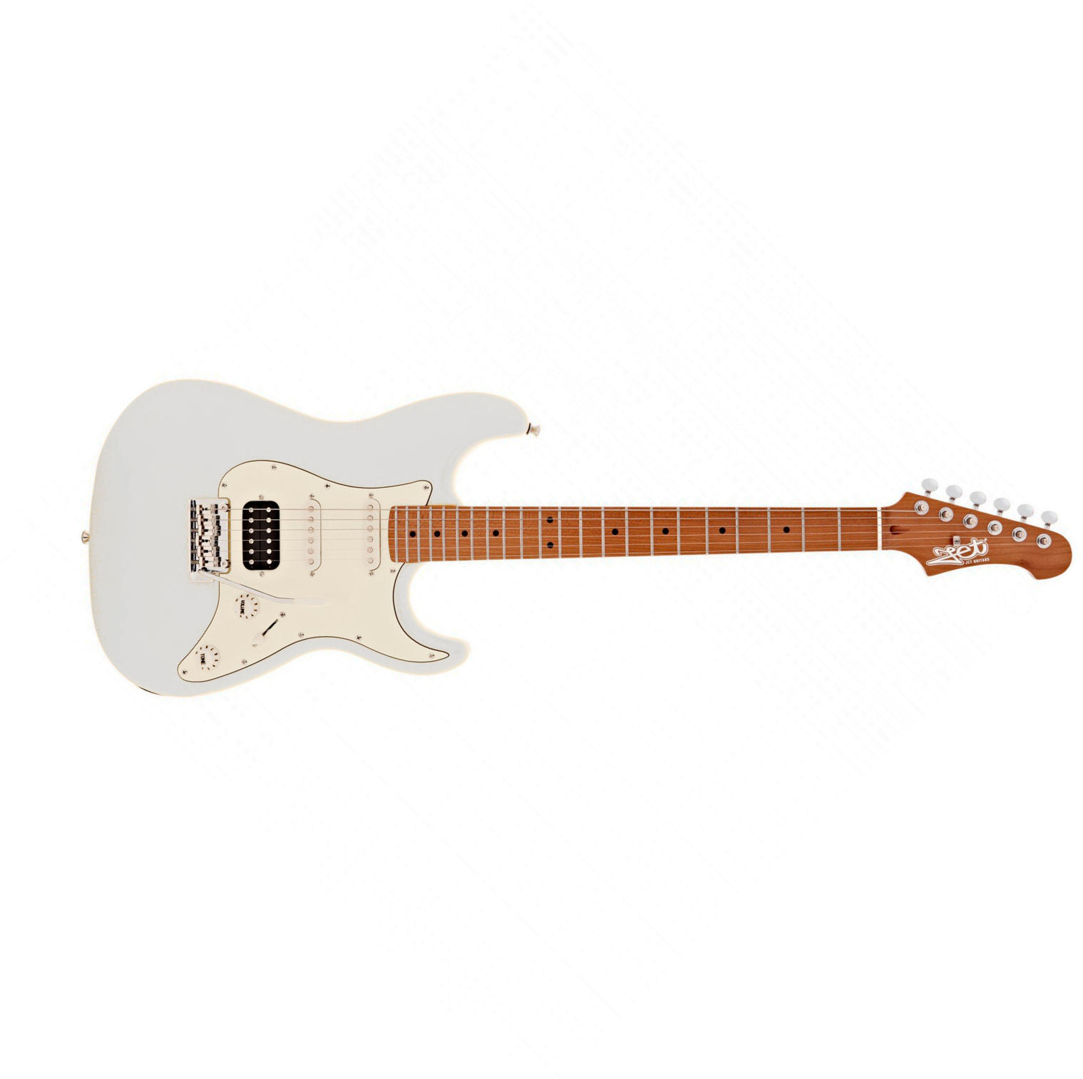 Jet Guitars Js400 Ow Hss Trem Mn - Olympic White - Str shape electric guitar - Main picture