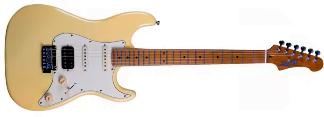Jet Guitars Js400 Vyw Hss Trem Mn - Vintage Yellow - Str shape electric guitar - Main picture