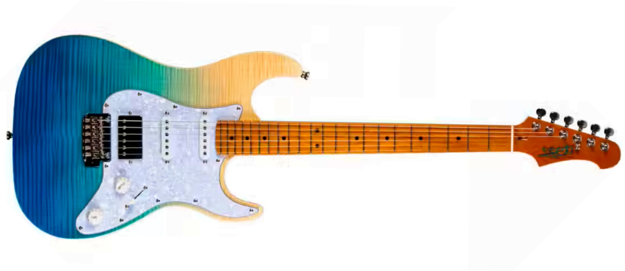 Jet Guitars Js450 Tbs Hss Trem Mn - Str shape electric guitar - Main picture