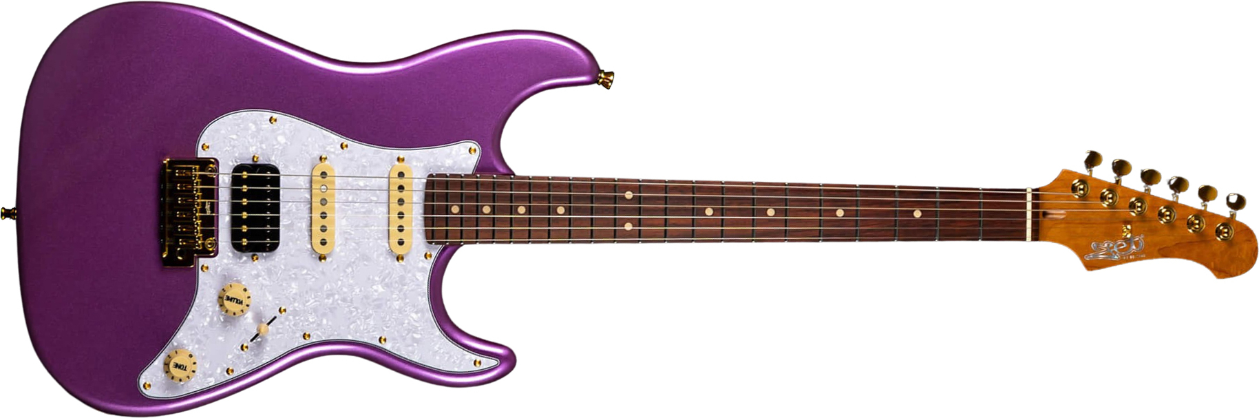 Jet Guitars Js480 Vi G Hss Trem Rw - Violet - Str shape electric guitar - Main picture