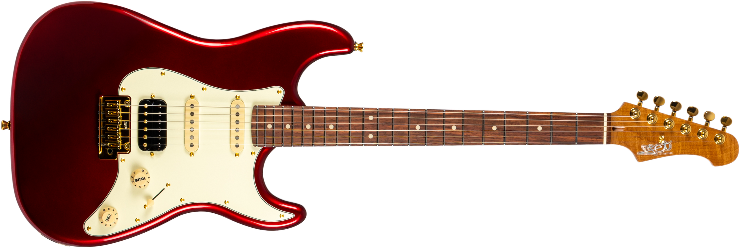 Jet Guitars Js480 Wr G Trem Hss Rw - Wine Red - Str shape electric guitar - Main picture
