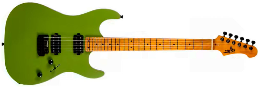 Jet Guitars Js500 Mgr 2h Trem Mn - Matt Green - Str shape electric guitar - Main picture
