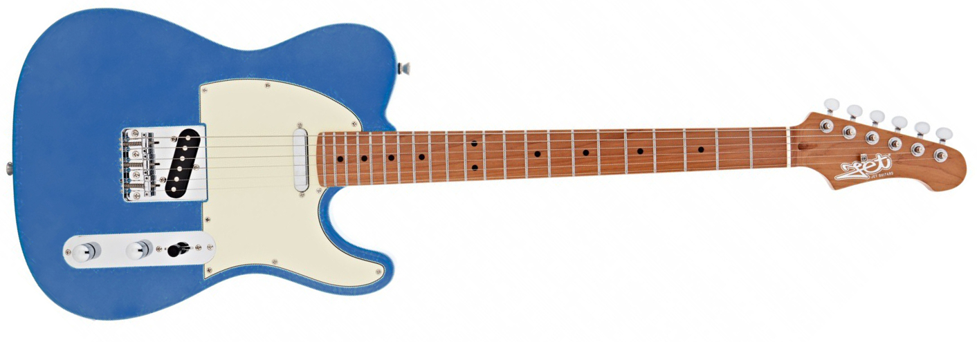 Jet Guitars Jt300 Lpb 2s Ht Mn - Lake Placid Blue - Tel shape electric guitar - Main picture