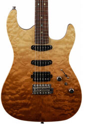 Str shape electric guitar Jet guitars Elite JS-45 - Fireburst flame