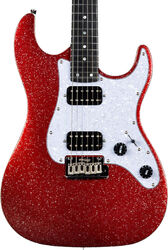 Str shape electric guitar Jet guitars JS-500 RDS - Red sparkle