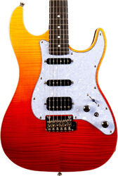 Str shape electric guitar Jet guitars JS-600 TRS - Transparent red