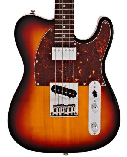 Tel shape electric guitar Jet guitars JT-350 SB R - sunburst