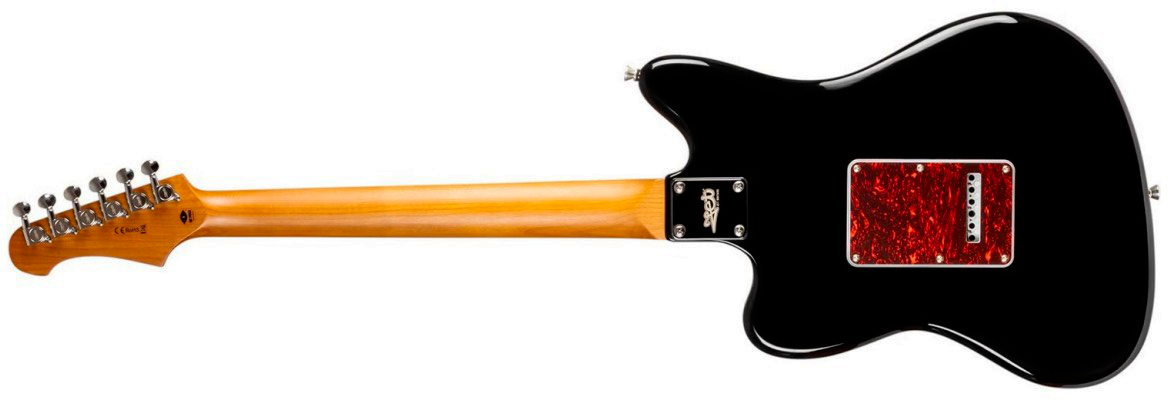 Jet Guitars Jj300 P90 Bk 2s Ht Mn - Black - Retro rock electric guitar - Variation 1