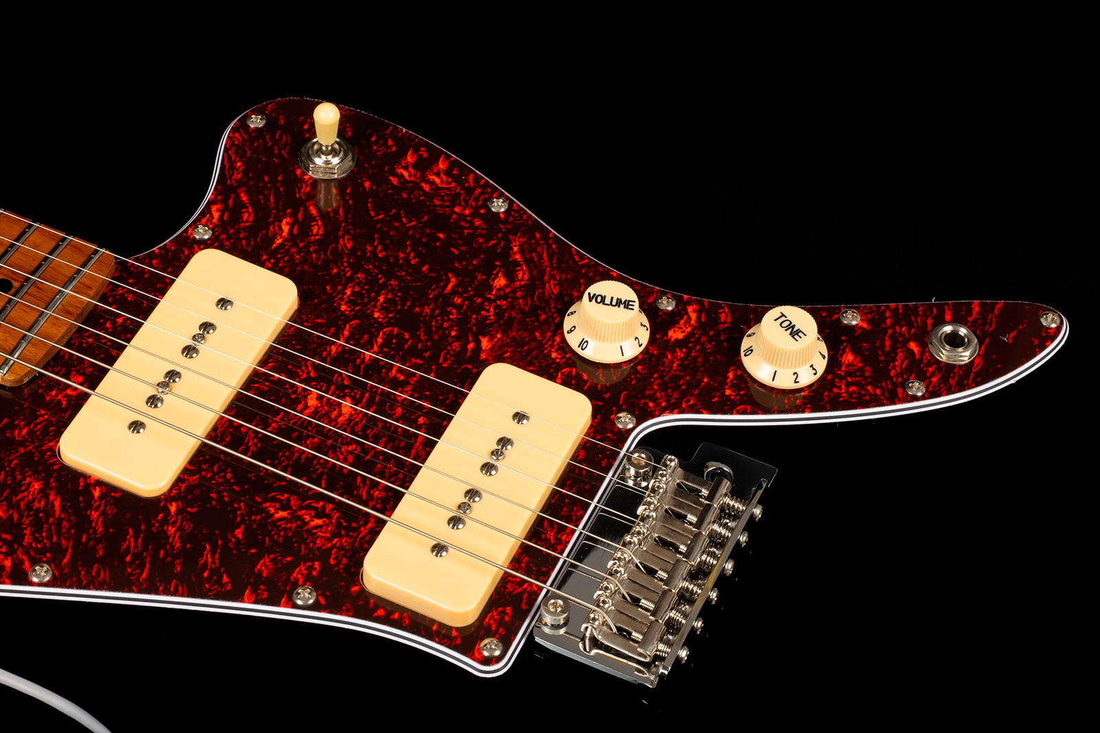 Jet Guitars Jj300 P90 Bk 2s Ht Mn - Black - Retro rock electric guitar - Variation 3