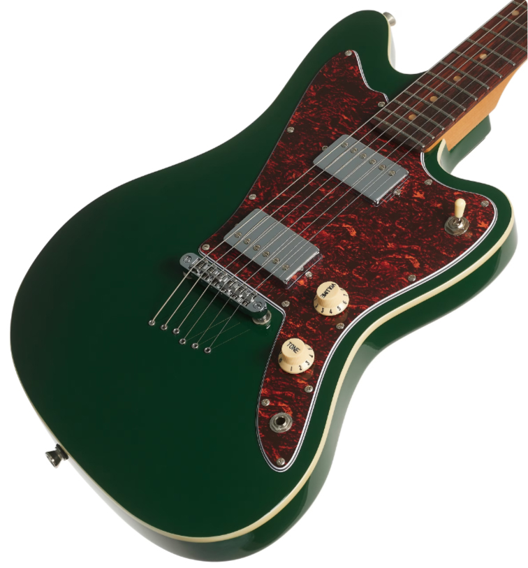 Jet Guitars Jj350 Gr 2h Ht Rw - Green - Retro rock electric guitar - Variation 2