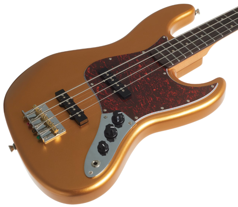 Jet Guitars Jjb300 Gd Rw - Gold Rosewood - Solid body electric bass - Variation 2