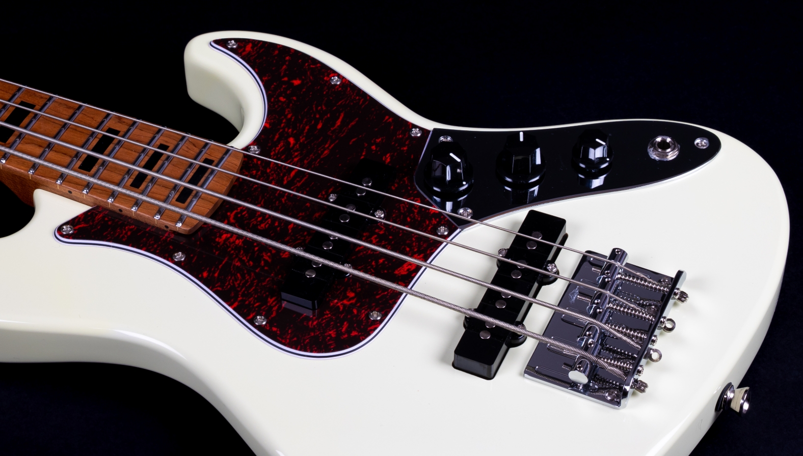 Jet Guitars Jjb300 Travel Ow Shsc Mn - Olympic White - Travel electric bass - Variation 3