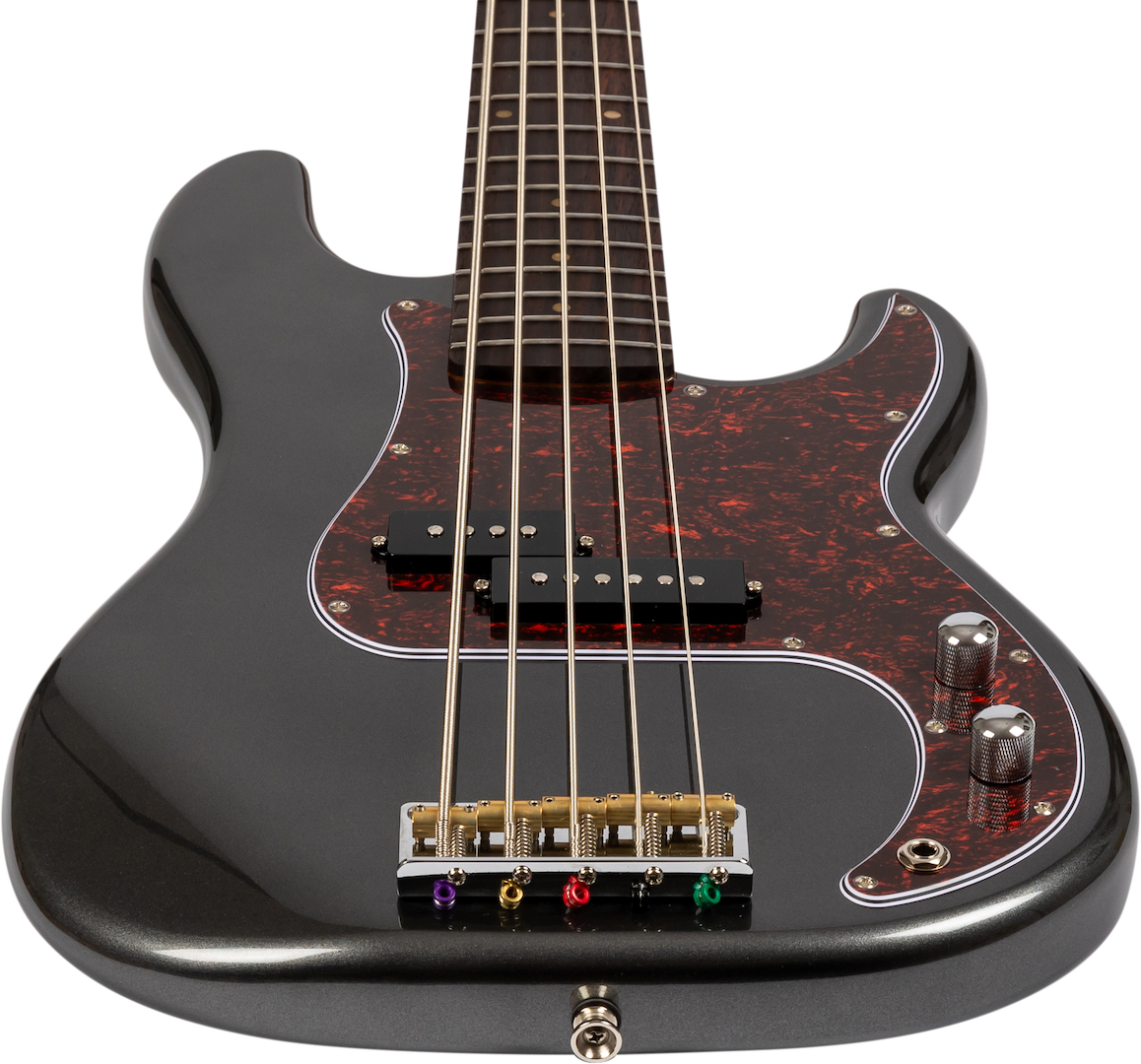 Jet Guitars Jpb305 Crc 5-cordes Rw - Charcoal - Solid body electric bass - Variation 2