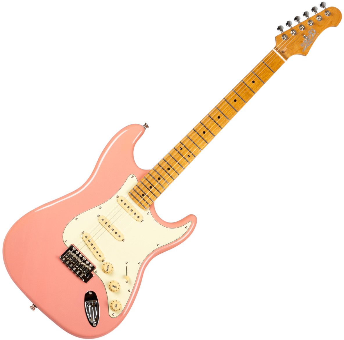 Jet Guitars Js300 Bgd 3s Trem Mn - Burgundy Pink - Str shape electric guitar - Variation 1