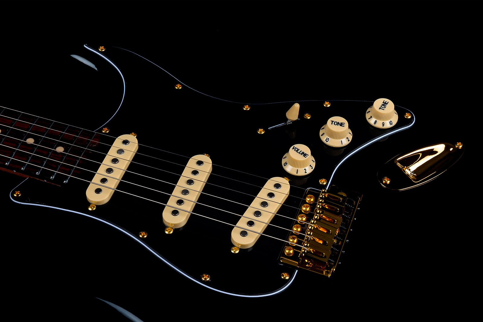 Jet Guitars Js380 Bk G 3s Trem Rw - Black - Str shape electric guitar - Variation 3