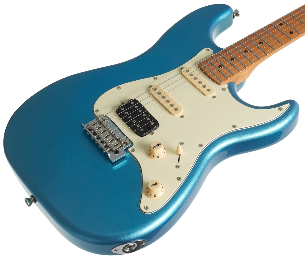 Jet Guitars Js400 Lpb Hss Trem Mn - Lake Placid Blue - Str shape electric guitar - Variation 2