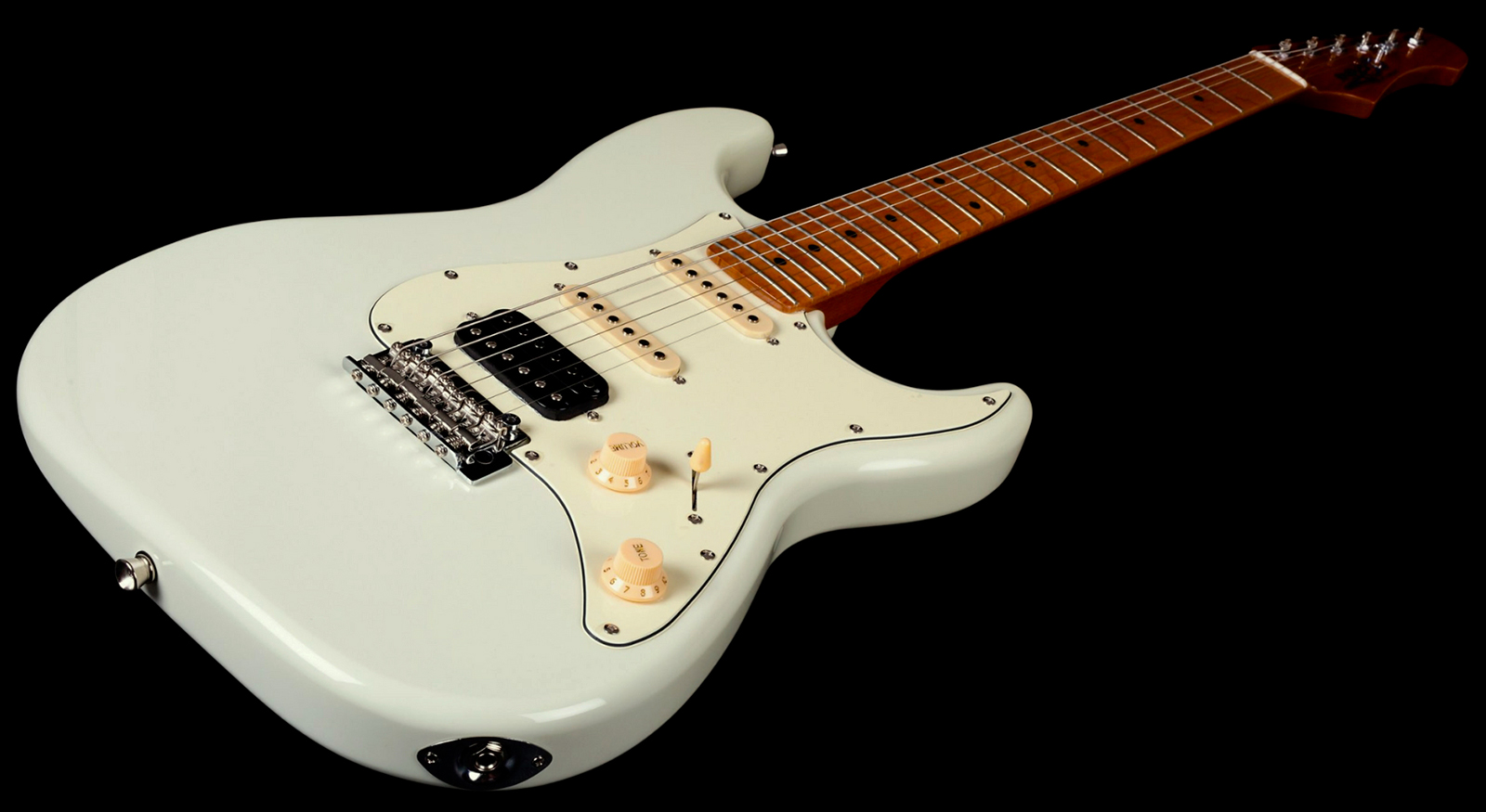Jet Guitars Js400 Ow Hss Trem Mn - Olympic White - Str shape electric guitar - Variation 2