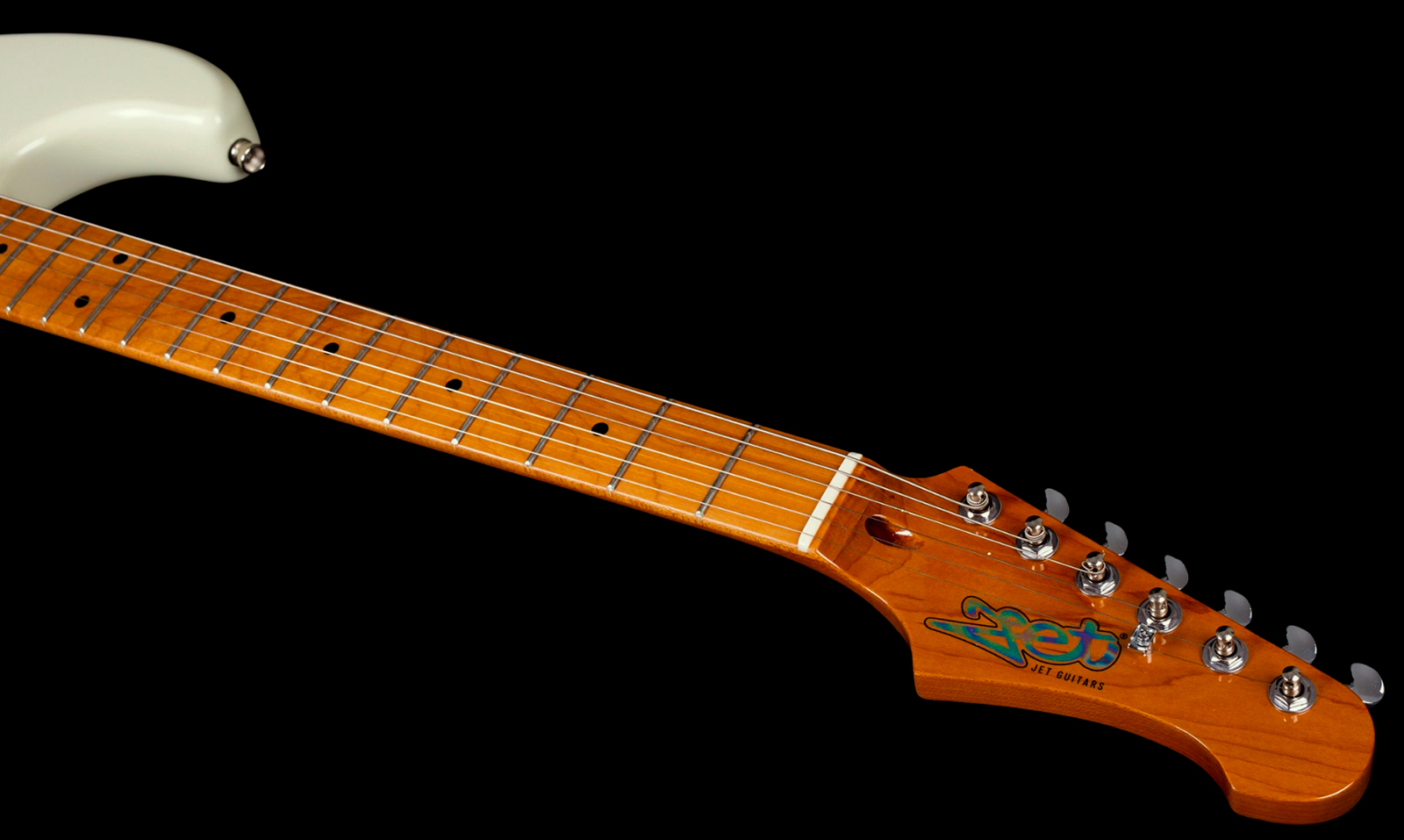 Jet Guitars Js400 Ow Hss Trem Mn - Olympic White - Str shape electric guitar - Variation 4