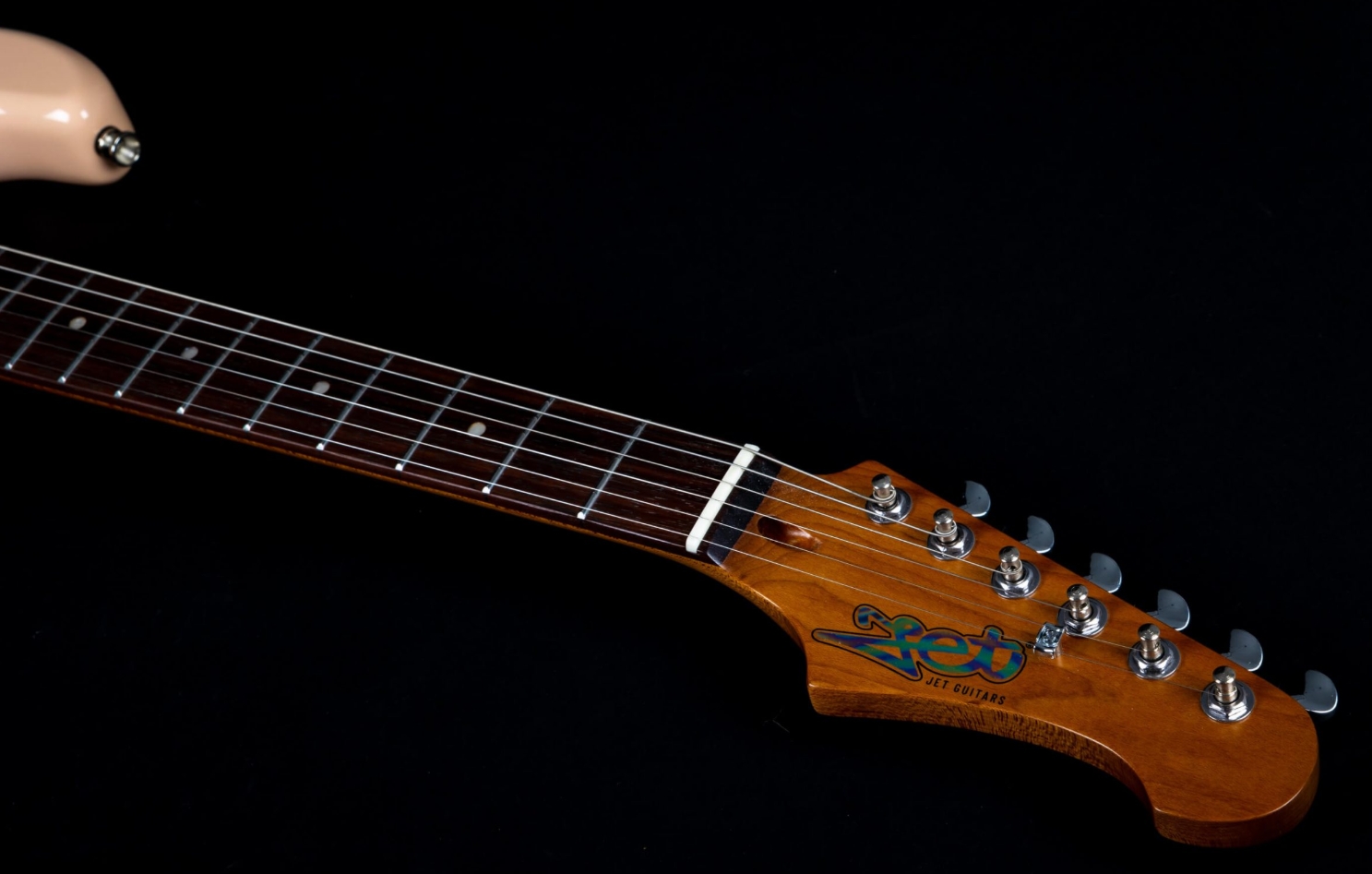 Jet Guitars Js400 Pk R Hss Trem Rw - Shell Pink - Str shape electric guitar - Variation 4