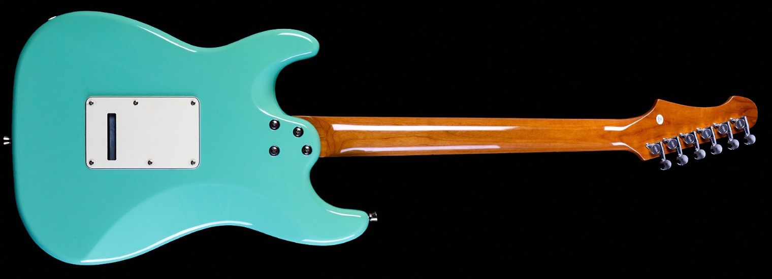 Jet Guitars Js400 Sg Lh Gaucher Hss Trem Mn - Sea Foam Green - Str shape electric guitar - Variation 1
