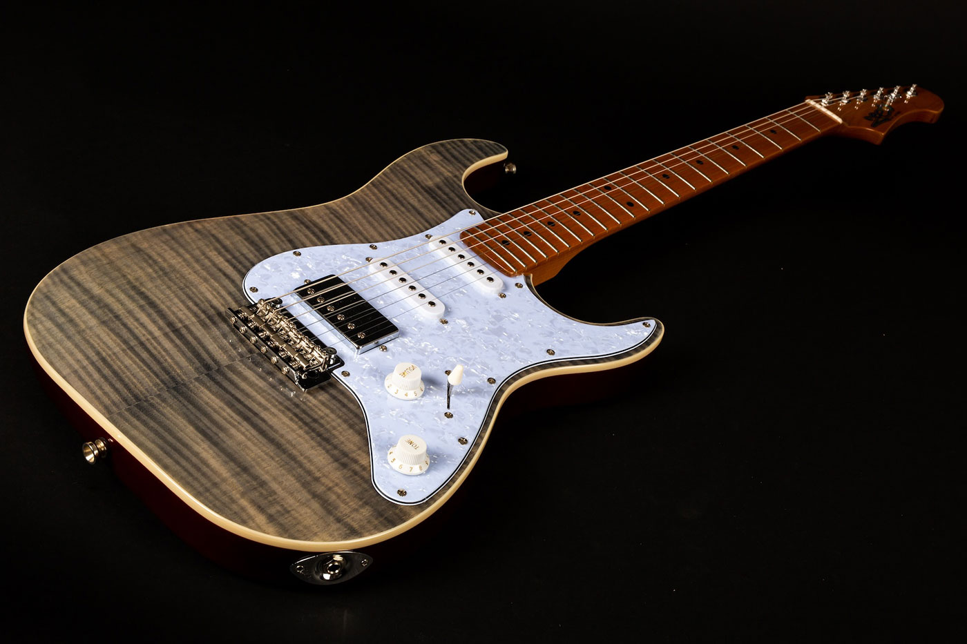 Jet Guitars Js450 Hss Trem Mn - Transparent Black - Str shape electric guitar - Variation 2