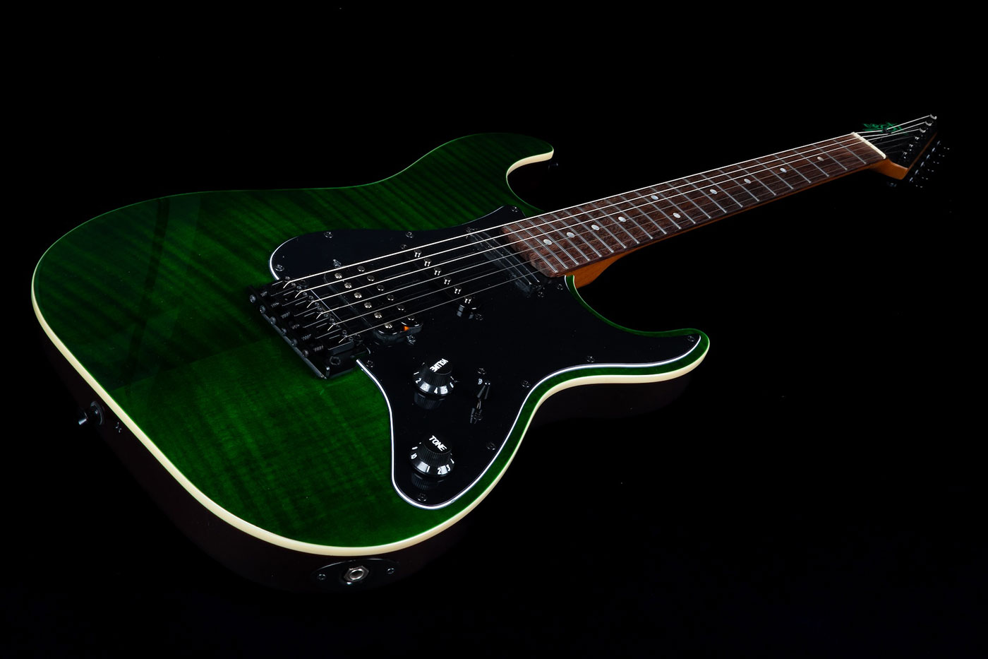 Jet Guitars Js450 Tgr Hss Trem Rw - Transparent Green - Str shape electric guitar - Variation 2