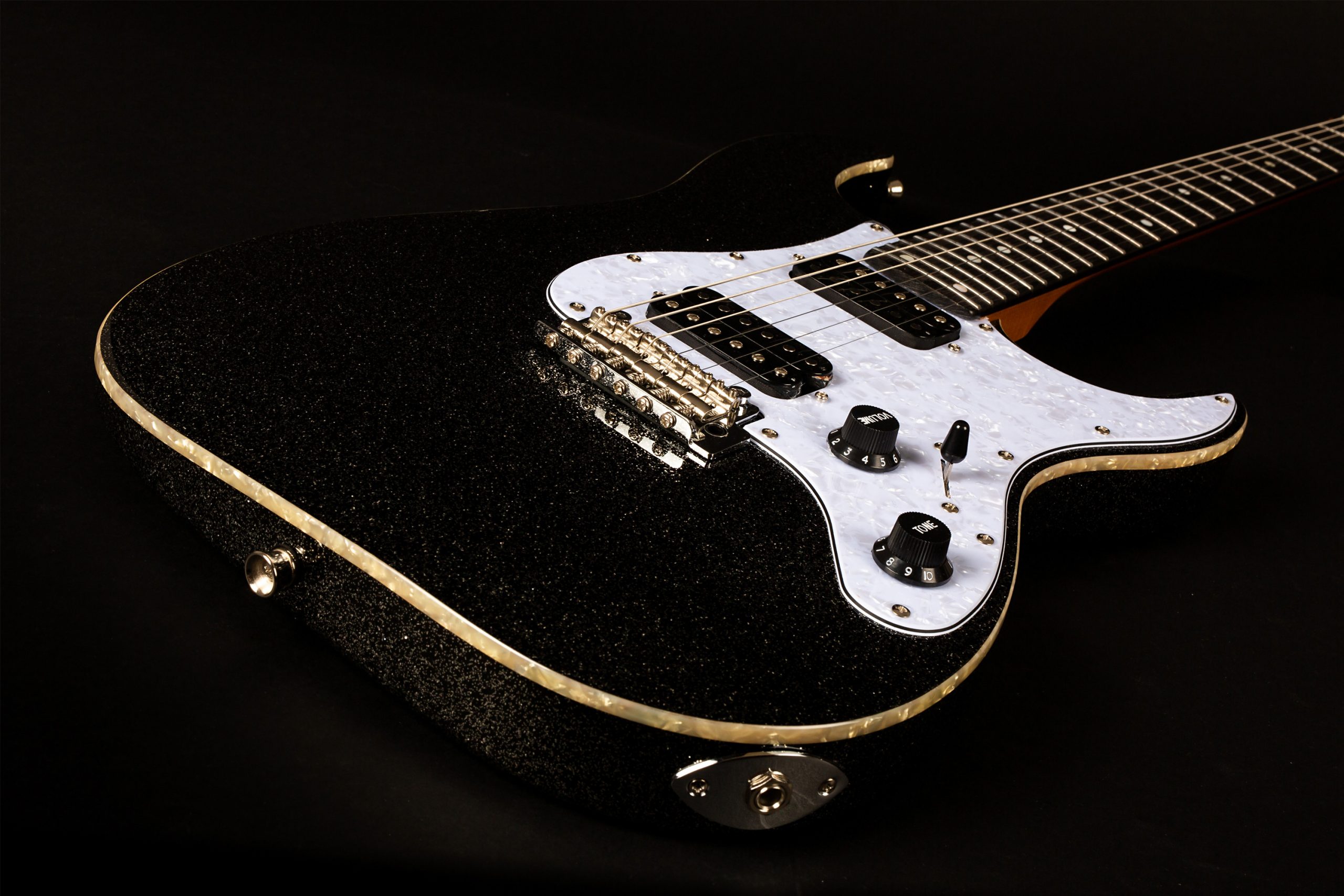 Jet Guitars Js500 Bls 2h Trem Eb - Black Sparkle - Str shape electric guitar - Variation 2