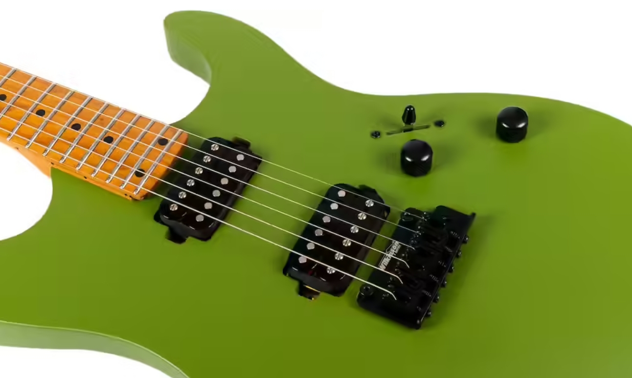 Jet Guitars Js500 Mgr 2h Trem Mn - Matt Green - Str shape electric guitar - Variation 2