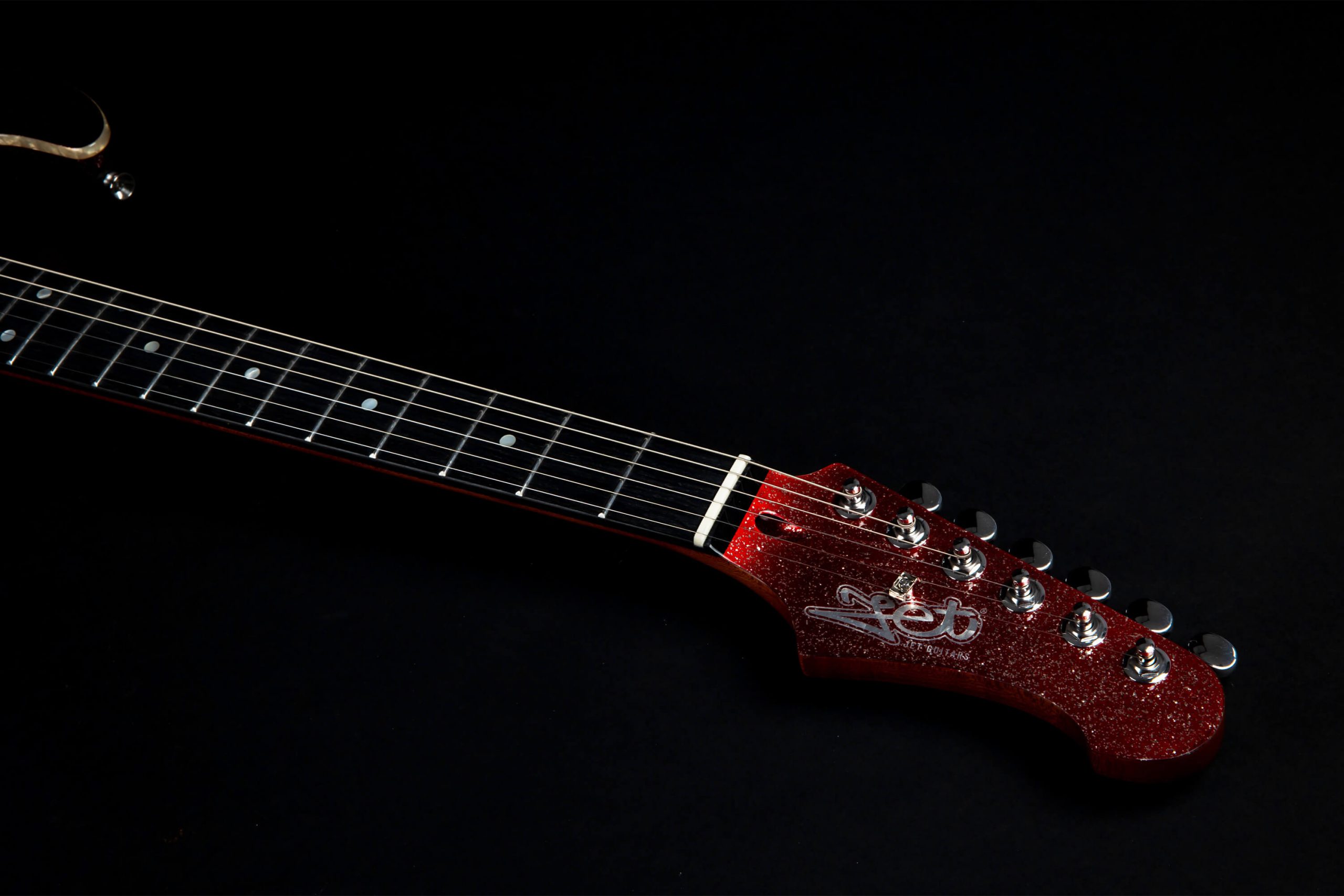 Jet Guitars Js500 Rds 2h Trem Eb - Red Sparkle - Str shape electric guitar - Variation 4