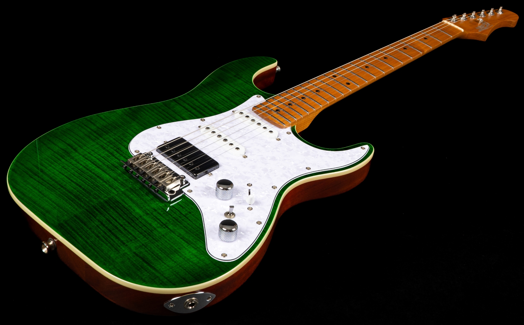 Jet Guitars Js600 Tgr Trem Hss Mn - Transparent Green - Str shape electric guitar - Variation 2