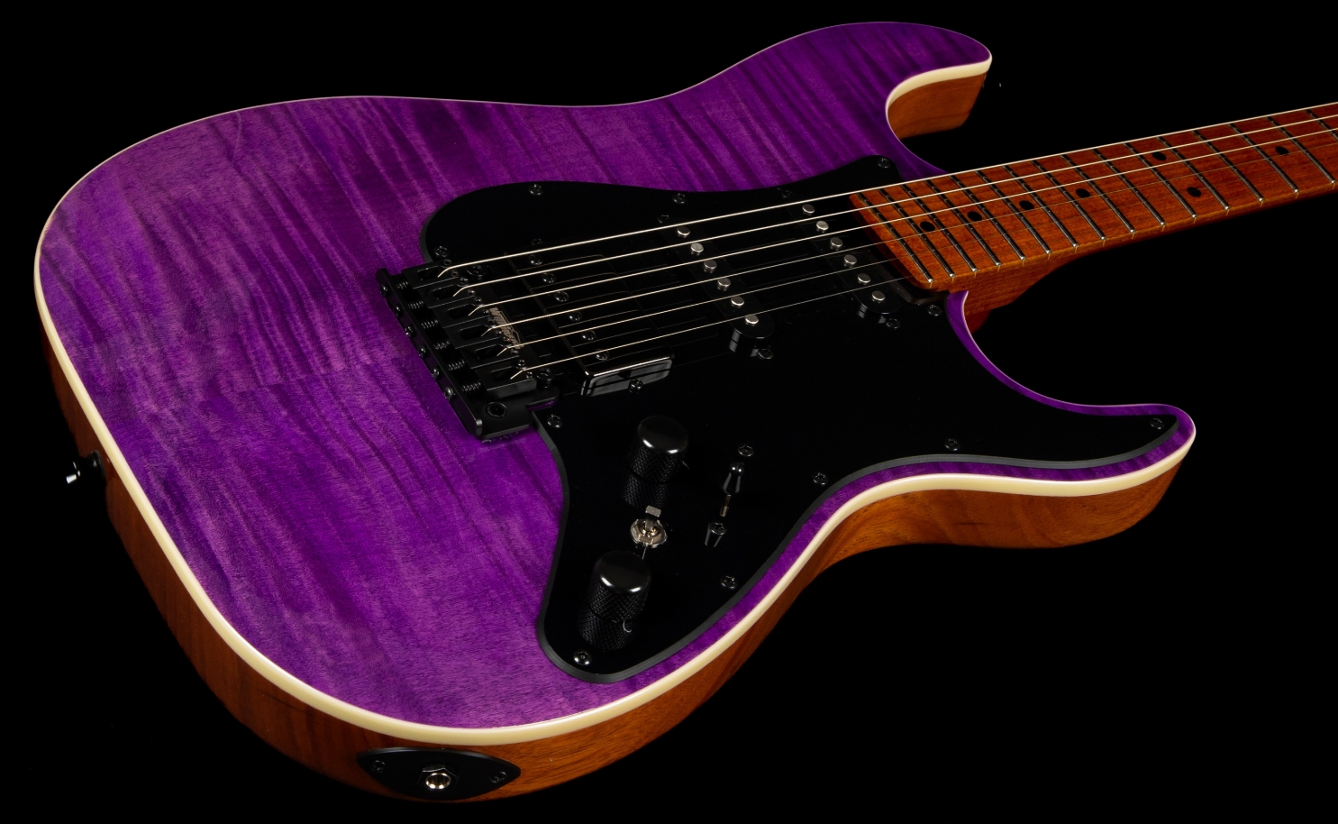 Jet Guitars Js600 Tpp Trem Hss Mn - Transparent Purple - Str shape electric guitar - Variation 3