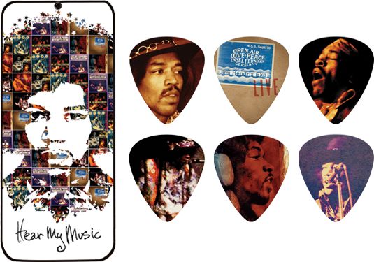 Jim Dunlop Jh-pt07m - Lot De 12 Jimi Hendrix Hear My Music - Guitar pick - Main picture