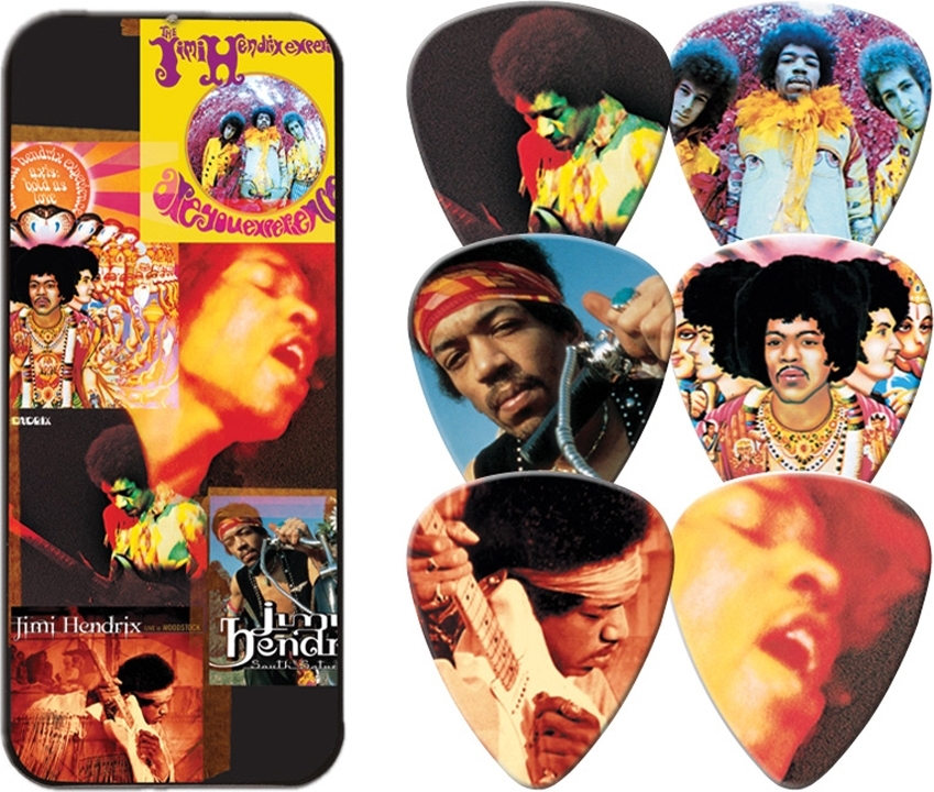 Jim Dunlop Jh-pt08h Lot De 6 Jimi Hendrix Montage - Guitar pick - Main picture